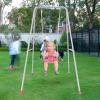 2 in 1 Baby Jumper with Swing - Indoor and Outdoor Use, Toddler Swing with Foldable Stand Pink view 4
