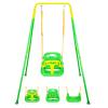 3-in-1 Toddler Swing, Foldable Indoor & Outdoor Baby Swing, Multifunctional Swings for Children 6 Months and Older, Easy to Assemble and Store for Backyard Play (Green) view 1