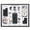 SHANBOYU Art for iPhone 13 Pro Max Disassembled Artwork, 6.7 inch Display, Framed Generation Parts Display Old Mobile Phone Display Old Mobile Phone rationing disassembly Display view 3