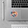 Patriotic Shiba Inu Celebrates 4th of July Cutout Transfer Sticker Shibas Dog Breed Lovers Gifts Idea Transparent Decal Art Decor - 009 view 2