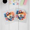 Patriotic Shiba Inu Celebrates 4th of July Cutout Transfer Sticker Shibas Dog Breed Lovers Gifts Idea Transparent Decal Art Decor - 009 view 3