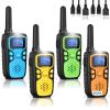 Wishouse Walkie Talkies for Kids Rechargeable Long Range,Xmas Birthday Gift for 5 6 7 8 9 10 11 12 Year Old Boys Girls,Hiking Gear Camping Games with NOAA,SOS Siren,Lamp,Lanyards,Easy to Use,4 Pack view 1