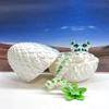 3D Printed Cherry Blossom Dragon with Dragon Egg, 12" Articulated White and Yellow Green Cherry Blossom Dragon, Home Decor Executive Desk Toys,Fidget Toys for Autism/ADHD D055-WE view 2