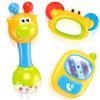 MOONTOY 3pcs Baby Rattles Toy Set, Baby Toys 0-6 Months Infant Toys 6-12 Months Teethers for Babies 3-6 Months Easter Basket Stuffers Gifts, Sensory Teething Toys 0 1 2 3 4 5 6 Month Newborn Boy Girl view 1