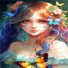 1000 Piece Puzzles for Adults - Butterfly Maiden Wooden Jigsaw Puzzle for Adults Beginners, Unwind from Daily Life, for Family Bonding Activities view 1