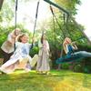 Hapfan 7.5ft Tall Swing Sets for Backyard, 500lbs Heavy Duty Swing Set for Kids and Adults with Spider Swing and Belt Swing, Outdoor Playground Sets for Backyards(Green and Brown) view 4
