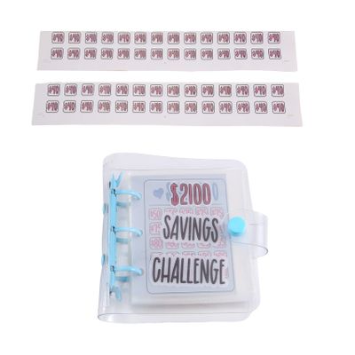 Beuiouer 2100 Savings Challenge Binder Money Saving Challenge Mini Budget Binder PVC 1 PCS
