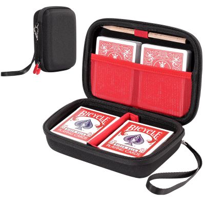 ProCase Hard Playing Card Game Carrying Case, Travel Storage Box Holds 300+ Trading Cards, Bag Holder for Classic Board Game UNO, Five CrownsSKYJO, PlayMonster and More (Case Only) -Black
