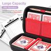 ProCase Hard Playing Card Game Carrying Case, Travel Storage Box Holds 300+ Trading Cards, Bag Holder for Classic Board Game UNO, Five CrownsSKYJO, PlayMonster and More (Case Only) -Black view 2