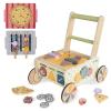 BAUTIA Baby Push Toys, Wooden Play Kitchen Food Cart, Montessori Acitivty Center Walker Toys for 1 2 Year Old Girl Boys Gifts view 1