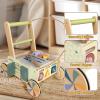 BAUTIA Baby Push Toys, Wooden Play Kitchen Food Cart, Montessori Acitivty Center Walker Toys for 1 2 Year Old Girl Boys Gifts view 4