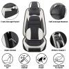 Megaseat Car Seat Covers for Chevrolet Chevy Cruze 2011-2019, Leather Auto Seat Cover Luxury Cushions Waterproof Seat Protectors (Gray White,Front Set with Pillow) view 3