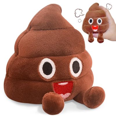 WYZOID Funny Farting Poop Plush Toy  30 Hilarious Fart Sounds, Soft & Durable, Perfect Gag Gift for Kids, Pets, and Pranks  Ready to Use for Endless Fun and Laughter!