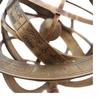 ANTIQUE AURA Engraved Brass Tabletop Armillary Nautical Sphere Globe. view 2