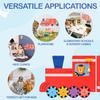 Monlurd Wooden Train Activity Wall Panel for Kids, Sensory Wall Toy, Activity Cube, Wall Toys for Toddlers 1-3, Playroom Toys, Daycare Furniture, Montessori Busy Board view 3