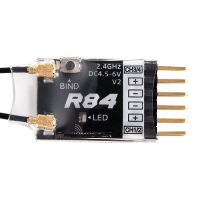FTYUERT Drone toy accessories for Radiomaster R81 R84 R86 R86C R88 R161 4CH 6CH 8CH 16CH Receiver Receptor for SBUS RSSI V2.0 for FRSKY D8 D16 TX16S SE RC FPV Drones(R84 Receiver)