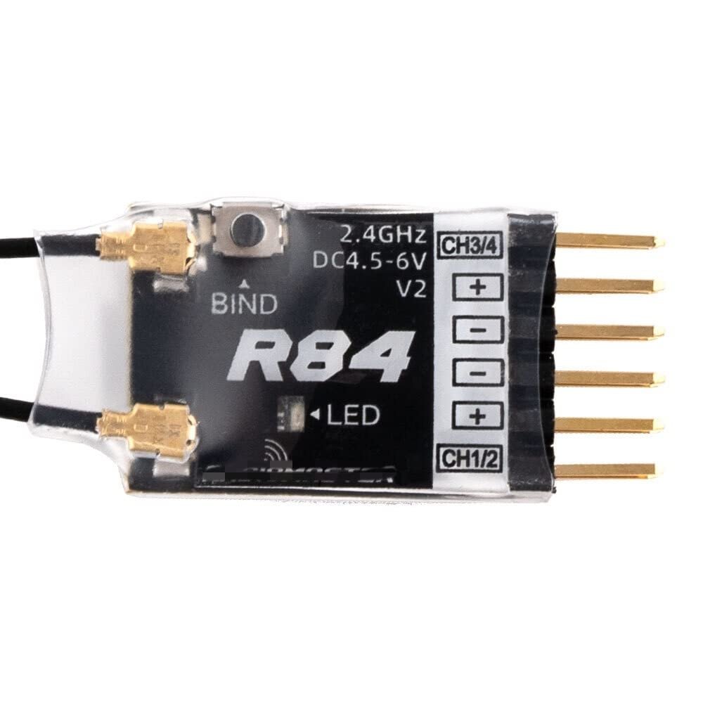 FTYUERT Drone toy accessories for Radiomaster R81 R84 R86 R86C R88 R161 4CH 6CH 8CH 16CH Receiver Receptor for SBUS RSSI V2.0 for FRSKY D8 D16 TX16S SE RC FPV Drones(R84 Receiver)
