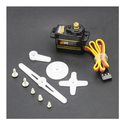 FTYUERT Drone toy accessories for EMax ES08MA II 12g Analog Metal Gear Servo with Mount &A; 15T Arm for RC Car Model Axial for SCX24 Gladiator Upgrade Parts(1pcs ES08MA II)