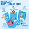 Monlurd Wooden Airplane Activity Wall Panel for Kids, Wall Toys for Toddlers 1-3, Playroom Toys, Daycare Furniture, Montessori Busy Board view 4
