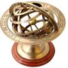 ANTIQUE AURA Vintage Brass Engraved Brass Tabletop Armillary Nautical Sphere Globe. view 2