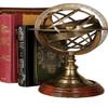 ANTIQUE AURA Vintage Brass Engraved Brass Tabletop Armillary Nautical Sphere Globe. view 3