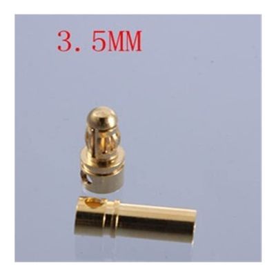 FTYUERT Drone toy accessories 100pair Banana Plug 2mm 3mm 3.5mm 4mm Bullet Female Male Connectors 5mm 5.5mm 6mm 6.5mm 8mm Gold Plated Copper RC Parts Head(3.5mm)