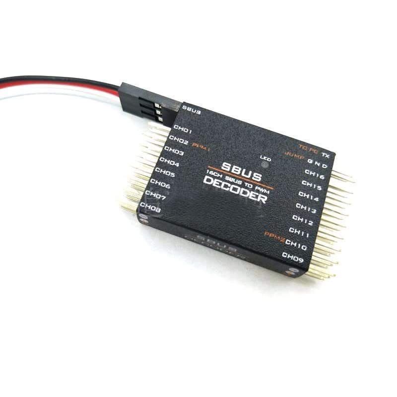 Drone toy accessories for Futaba for Frsky X8R for RXSR RC Receiver DIY SBUS to PWM/PPM Decoder 16 Channel Converter Receiver Signal Transverter for Futaba Frsky X8R for RXSR RC Receiver(2 pieces)