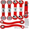 hopsupRC RC Aluminum Metal Turnbuckle Camber Links Toe Links with Rod Ends Steering Linkage Set Upgrade Parts for 1/18 LaTrax Teton,Desert Prerunner.Red(Replace 7636) view 1