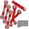 hopsupRC RC Aluminum Metal Turnbuckle Camber Links Toe Links with Rod Ends Steering Linkage Set Upgrade Parts for 1/18 LaTrax Teton,Desert Prerunner.Red(Replace 7636) view 4