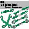 hopsupRC RC Aluminum Metal Turnbuckle Camber Links Toe Links with Rod Ends Steering Linkage Set Upgrade Parts for 1/18 LaTrax Teton,Desert Prerunner.Green(Replace 7636) view 2