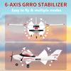 HAWK'S WORK 4 Channel RC Plane, Remote Control Airplane Cessna Ready to Fly, Brushless Motor 6-axis Gyro Stabilizer 3 Flight Mode Stunt Flying, Easy Trainer for Beginner & Kid view 4