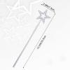 Nydotd 2pcs Star Wands, 13 Inch Fairy Princess Angel Wand Sticks Magic Elf Baton for Birthday Party, Wedding, Christmas, Cosplay & Masquerade Dress Up Shows (Silver) view 2