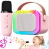 Karaoke Machine for Kids Microphone Gifts for Teen Girls Toys Age 6-8 for Kids 4 5 7 9 6 8 10 Year Old Christmas Birthday Gift Ideas (Pink) view 1