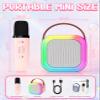 Karaoke Machine for Kids Microphone Gifts for Teen Girls Toys Age 6-8 for Kids 4 5 7 9 6 8 10 Year Old Christmas Birthday Gift Ideas (Pink) view 4
