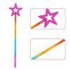 Nydotd 2pcs Star Wands, 13 Inch Fairy Princess Angel Wand Sticks Magic Elf Baton for Birthday, Wedding, Christmas, Cosplay & Masquerade Dress Up Shows (Colourful) view 3