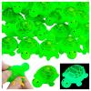 25PCS Rubber Turtle Bath Toys Glow in The Dark Green Floating Squeaky Sea Turtle Rubbe Toys, Cute Screaming Sound Rubber Turtle Bulk for Bath Shower Swimming Pool Birthday Beach Decor view 1