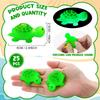 25PCS Rubber Turtle Bath Toys Glow in The Dark Green Floating Squeaky Sea Turtle Rubbe Toys, Cute Screaming Sound Rubber Turtle Bulk for Bath Shower Swimming Pool Birthday Beach Decor view 2