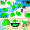 25PCS Rubber Turtle Bath Toys Glow in The Dark Green Floating Squeaky Sea Turtle Rubbe Toys, Cute Screaming Sound Rubber Turtle Bulk for Bath Shower Swimming Pool Birthday Beach Decor view 4