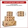 Bolaball Outdoor Giant Games Bundle Giant Wooden Dice Set + 3-in-1 Tic Tac Toe & Jumbo Checkers Game Set view 3