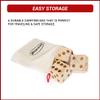 Bolaball Outdoor Giant Games Bundle Giant Wooden Dice Set + 3-in-1 Tic Tac Toe & Jumbo Checkers Game Set view 4