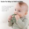 3 Pack Ring Teether Baby Infant Toys, Baby Essentials, Silicone Teething Ring Toys for Babies 0-6 Months, Seposeve Toddler Teethers 6-12 Months 12-24 Months, Infant Teething Relief, Green Blue White view 3