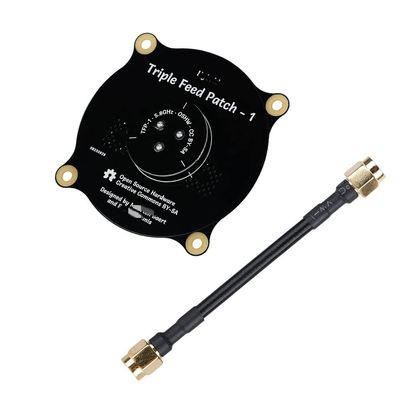 Drone toy accessories 1pcs 5.8GHz Triple Feed Patch Antenna SMA Directional Circularly Polarized Antenna(Pin)