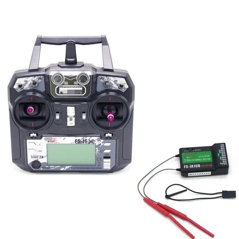 FTYUERT Drone toy accessories for Flysky FS-i6X Original 10CH 2.4GHz for AFHDS 2A RC Transmitter with for FS-iA6B FS-iA10B FS-X6B FS-A8S Receiver for Rc Airplane Drone(Mode1 i6x with IA10B)
