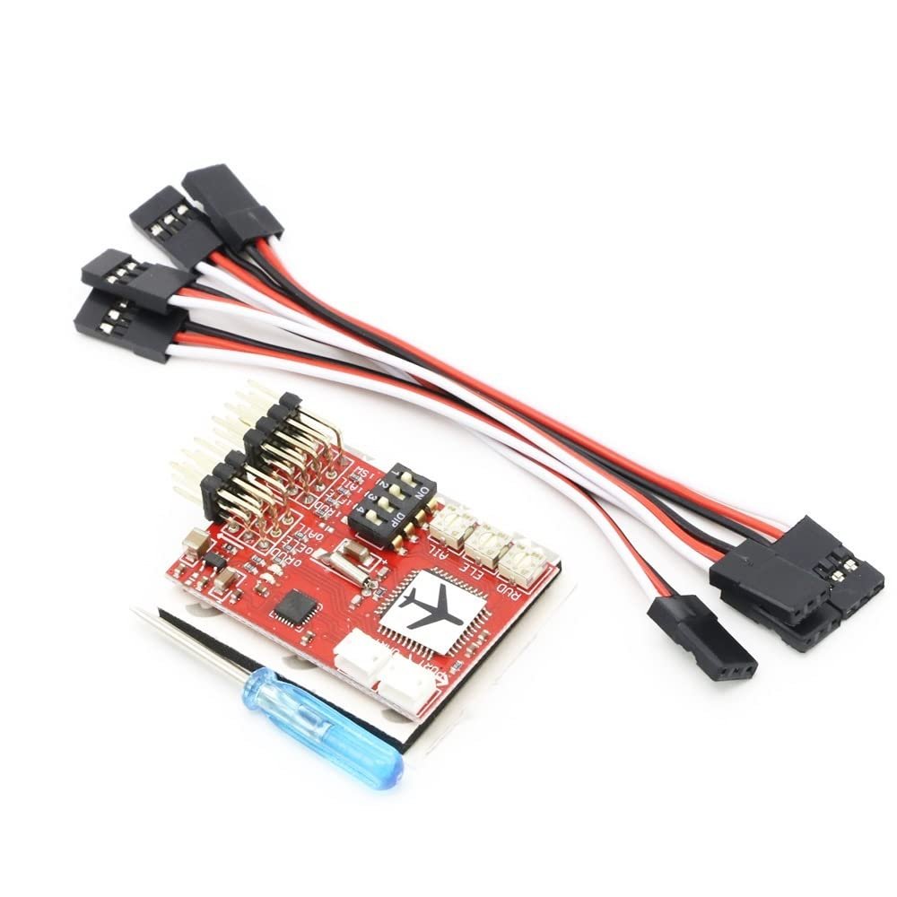FTYUERT Drone toy accessories for JCX-M6 M6 High Precision Flight Controller Digital gyro for RC Fixed-wing Airplanes V-tail Model Plane FPV +FS for JCX-M6 M6(1 piece)