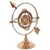 ANTIQUE AURA Armillary Dial Sphere 8.5" Solid Brass World Globe Desk Table Top Nautical Decor. view 2