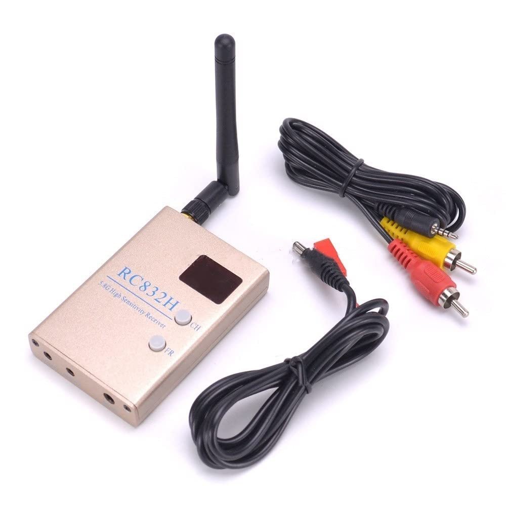 FTYUERT Drone toy accessories for gopro fpv monitor FPV 5.8GHz 48CH RC832 RC832S Receiver Wireless RC Receiver with A/V and Power Cables for gopro fpv monitor