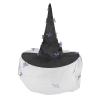 Halloween Women's Ruched Witch Hat with Butterflies Veils, Butterfly Wizard Hat Wizard Hat for Costume Cosplay Party (Purple) view 2