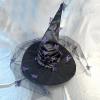Halloween Women's Ruched Witch Hat with Butterflies Veils, Butterfly Wizard Hat Wizard Hat for Costume Cosplay Party (Purple) view 4