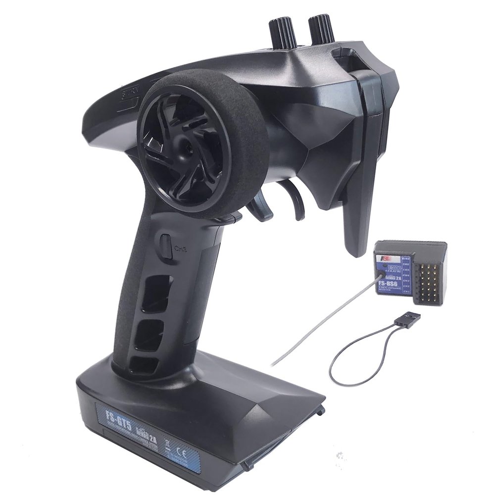 Alaohu FS-GT5 6 Channels RC Transmitter and FS-BS6 Gyro Receiver 2.4GHz Fly AFHDS2A Sky Radio Control System for RC Car Boat