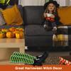 1 Pair Halloween Evil Witch Leg Props Wizard Feet With Boot Stake Ornament Decoration For Front Yard view 4